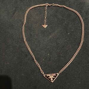 Prada logo necklace